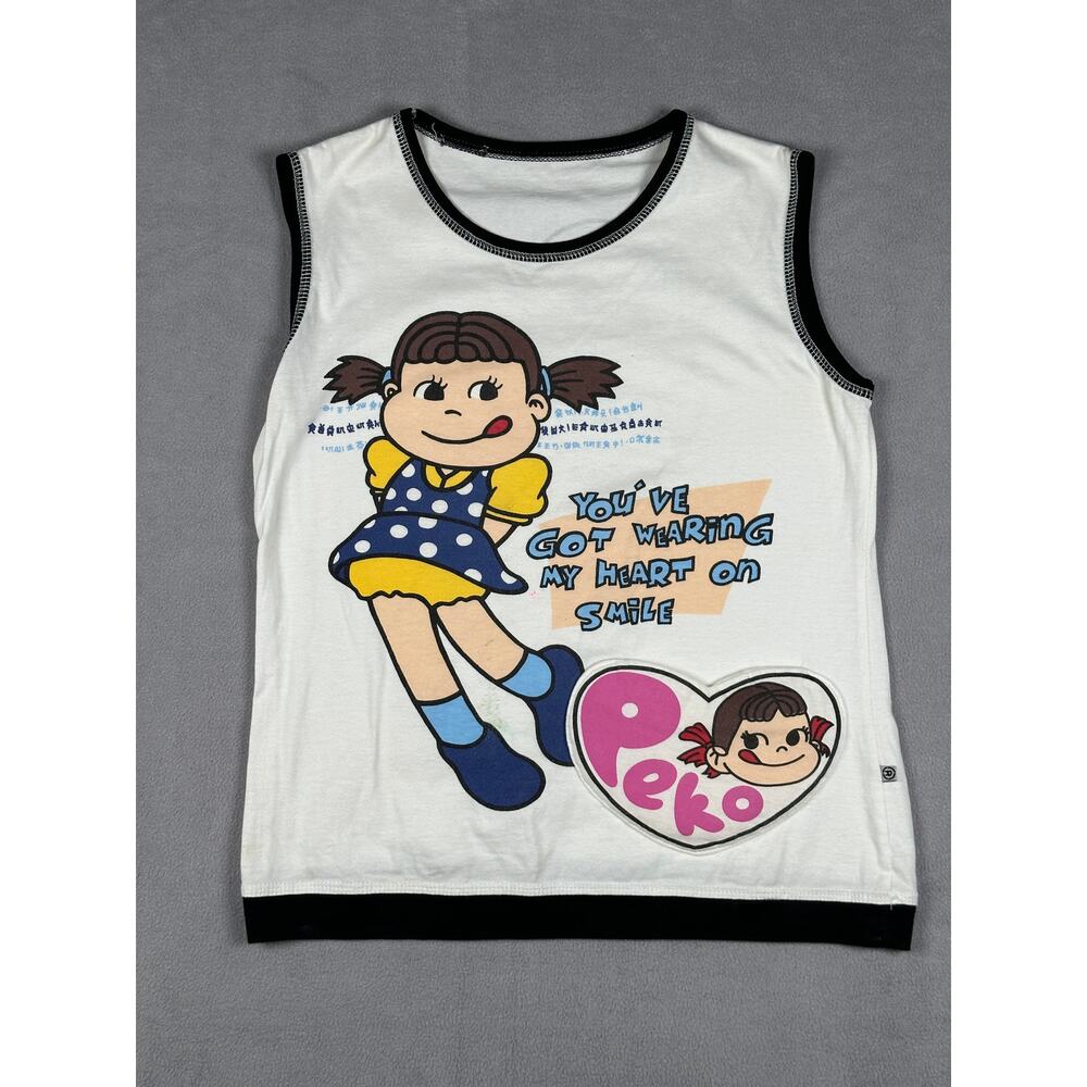 Vintage Japanese Teen Size Milky Peko Muscle Shirt Tank Top Very Rare